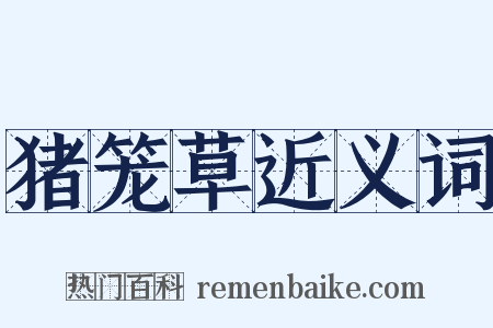 猪笼草近义词是什么意思的图片